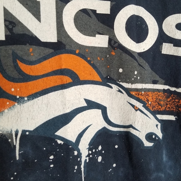 GUC Vintage NFL Team Apparel Broncos Tye-dye Football Tee🏈 - Picture 4 of 6